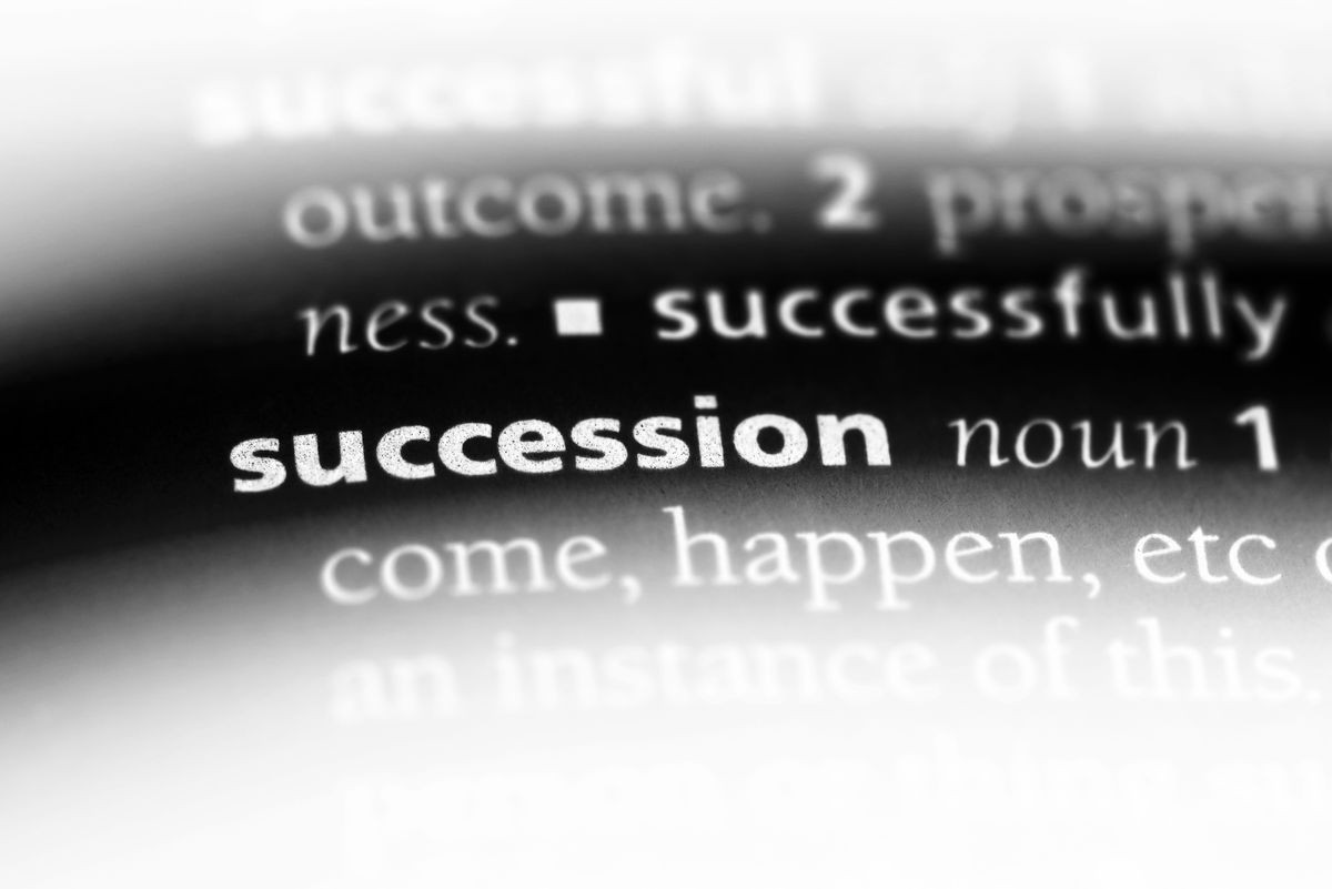 succession word in a dictionary. succession concept.